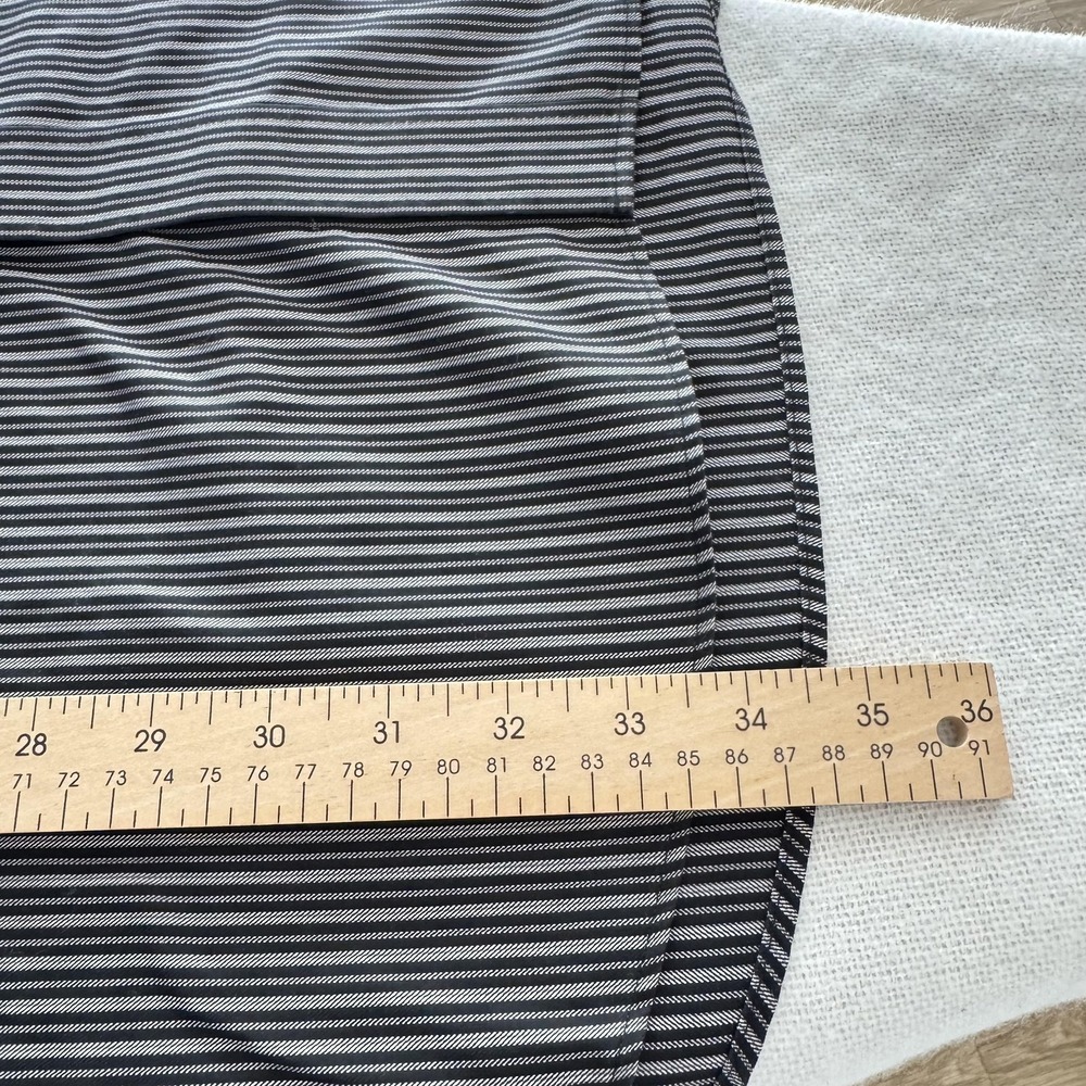 Nordstrom Shirt Mens 2XL Black White Stripe Classic Fit Non Iron Button Down - Picture 7 of 8